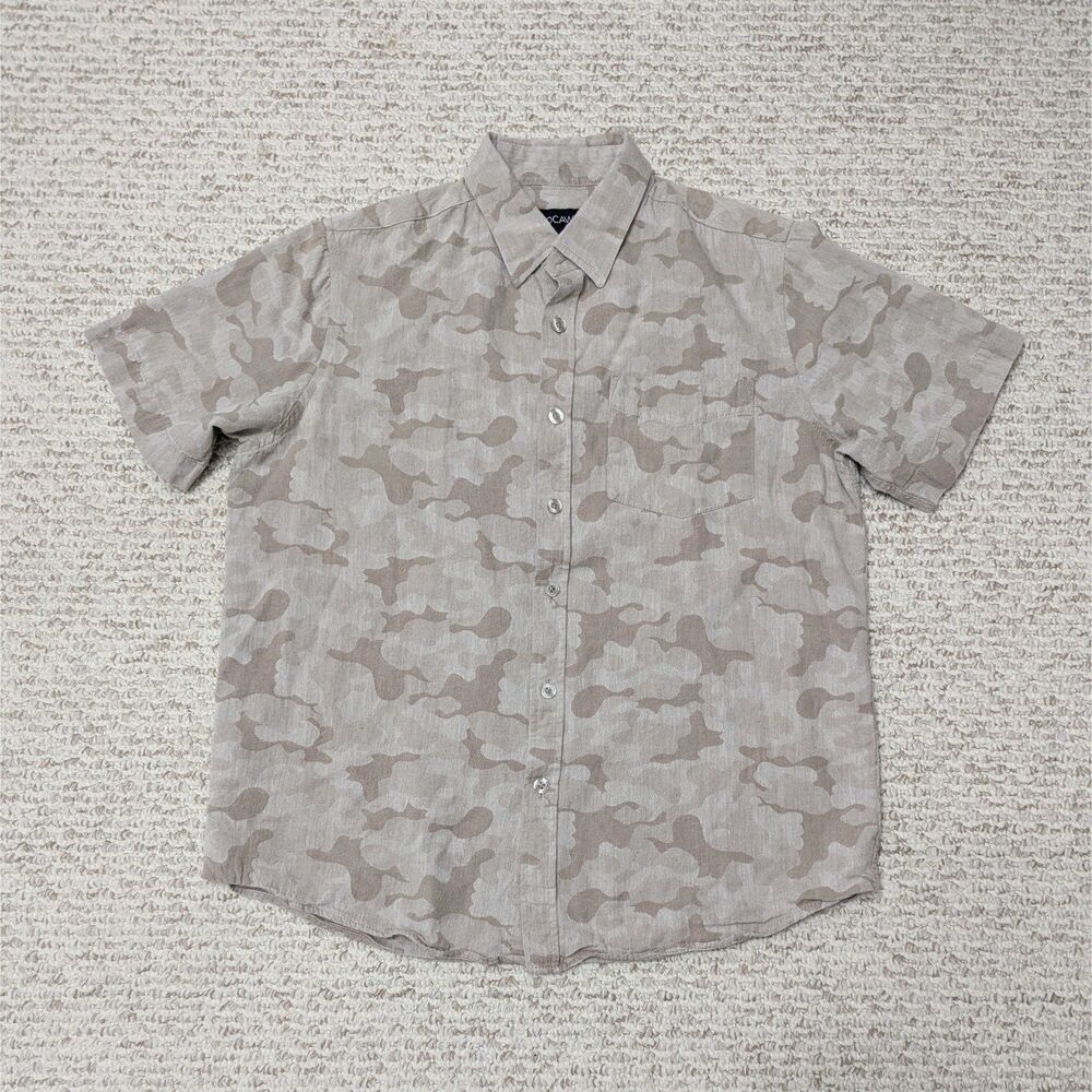 Rocawear Mens Sz M Button Up Shirt Y2K Streetwear Casual Camo Urban Dadcore